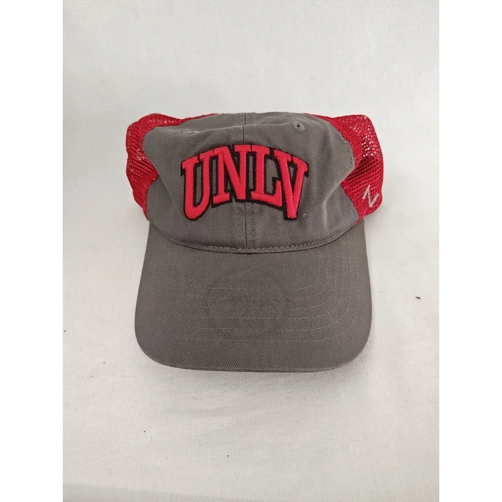 UNLV Rebels Script Zephyr NCAA Wool Blend Mesh Trucker Snapback Cap Dad Hat‎